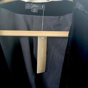 NWT Women’s J.Crew Velvet Wrap Dress Black Size 10